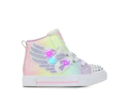 Girls' Skechers Toddler Twinkle Sparks Wing Charm Light-Up High-Top Sneakers -Shoe Carnival Sales 1 107