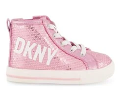 Alternative view of Girls' DKNY Toddler Hannah Sequin High Top Sneakers