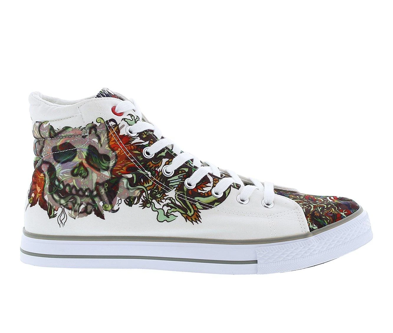 Men's Ed Hardy Still Life High-Top Casual Sneakers 1 Men's Ed Hardy Still Life High-Top Casual Sneakers