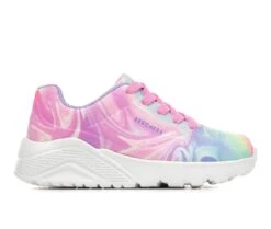 Alternative view of Girls' Skechers Little Kid & Big Kid Uno Lite Swirlified Wedge Sneakers