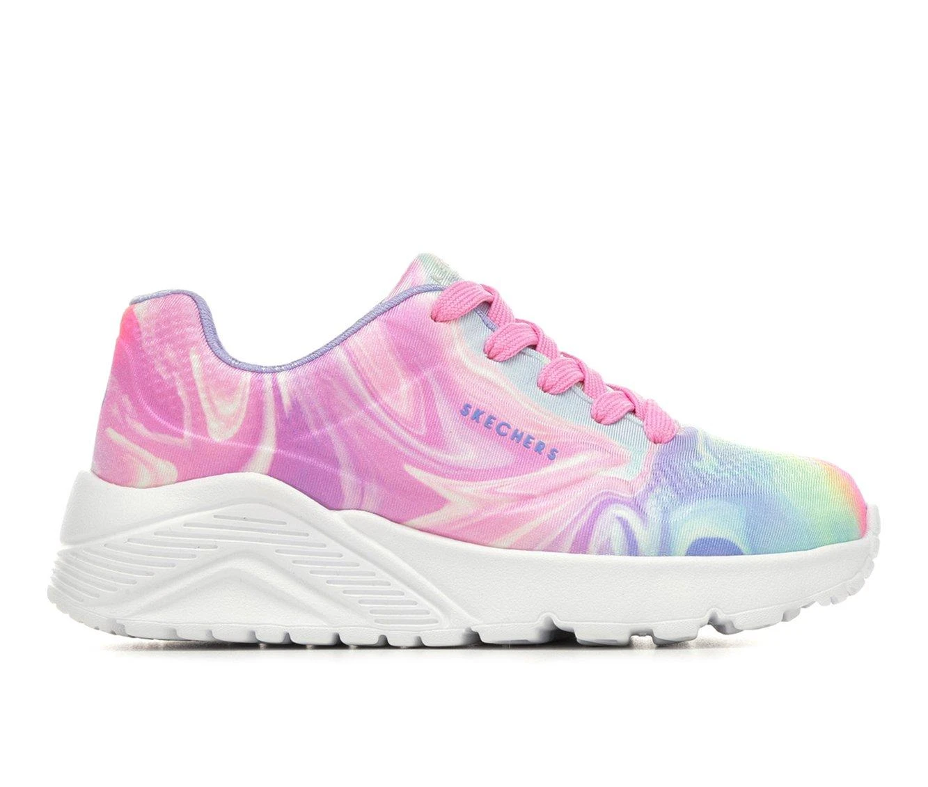 Girls' Skechers Little Kid & Big Kid Uno Lite Swirlified Wedge Sneakers 2 Girls' Skechers Little Kid & Big Kid Uno Lite Swirlified Wedge Sneakers - Image 2