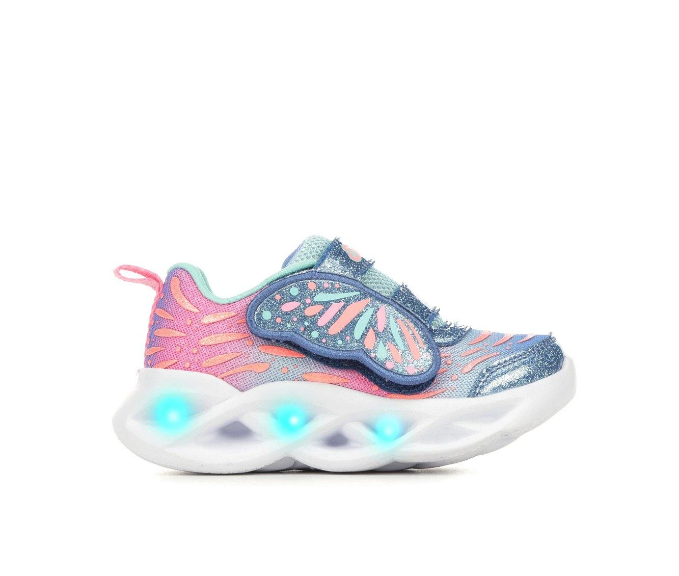 Girls' Skechers Toddler & Little Kid Twisty Brights Wingin' It Light-Up Sneakers 2 Girls' Skechers Toddler & Little Kid Twisty Brights Wingin' It Light-Up Sneakers - Image 2