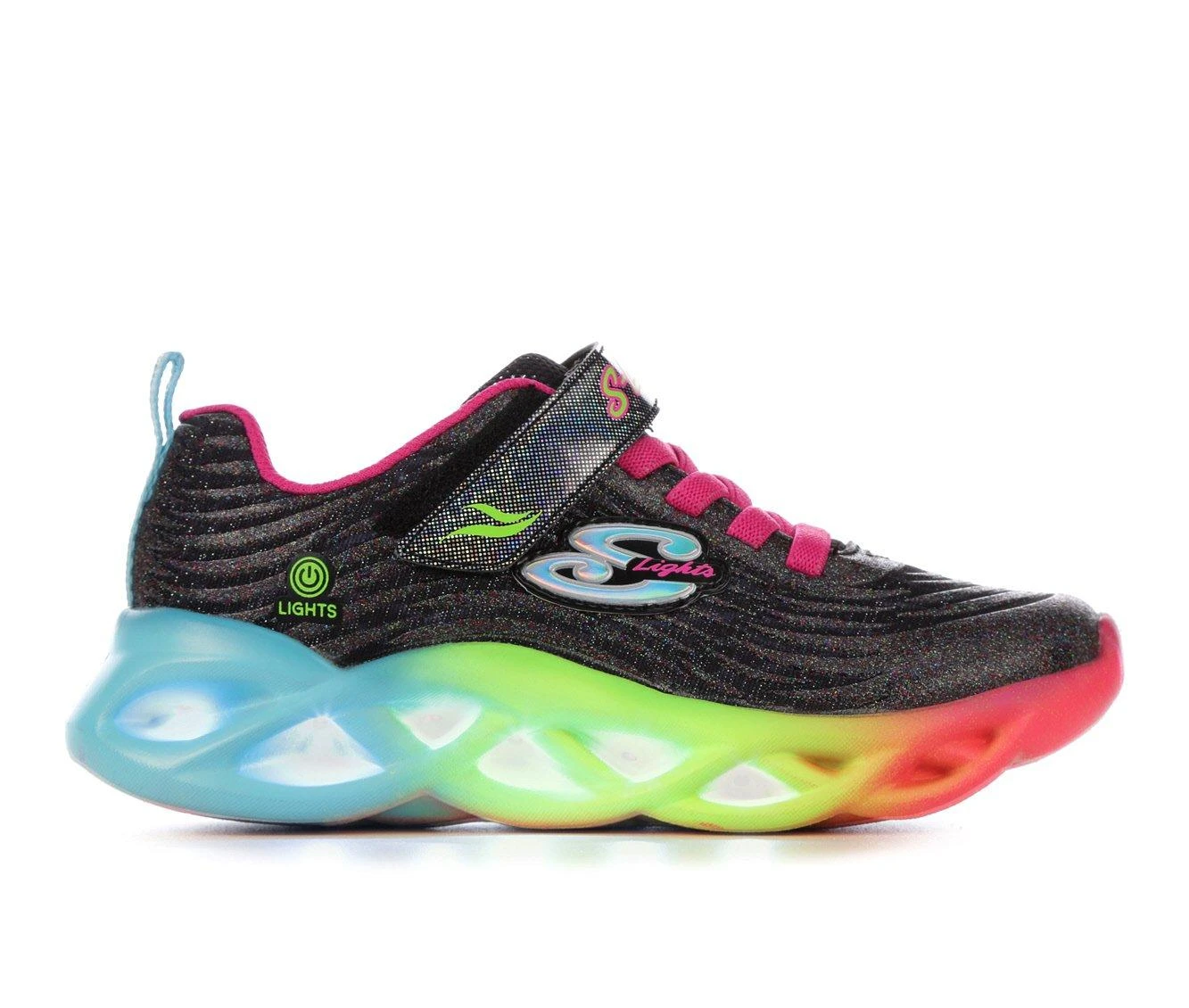 Girls' Skechers Little Kid & Big Kid Twisty Brights Light-Up Sneakers 2 Girls' Skechers Little Kid & Big Kid Twisty Brights Light-Up Sneakers - Image 2