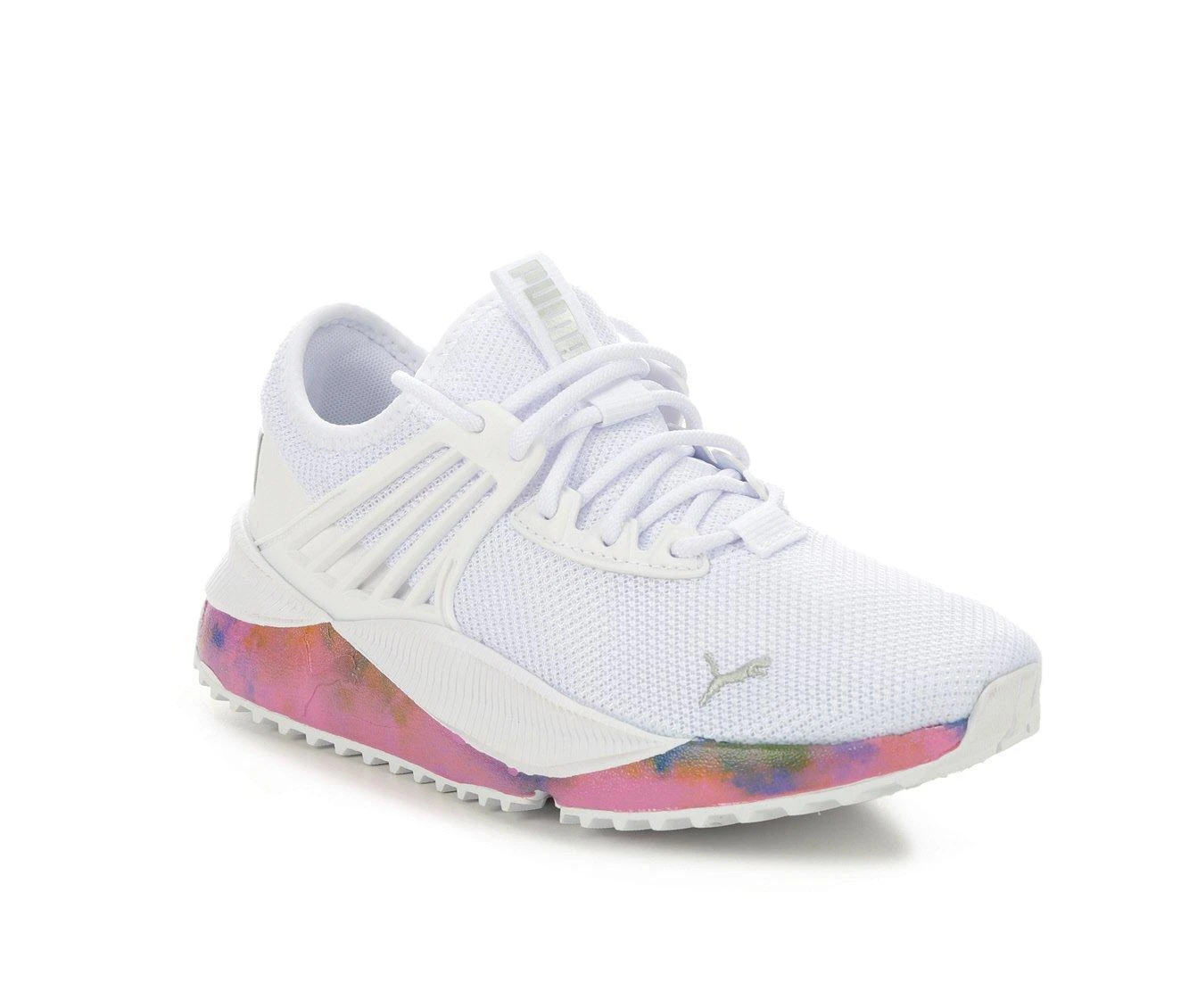 Girls' Puma Little Kid Pacer Future Bleached Running Shoes 3 Girls' Puma Little Kid Pacer Future Bleached Running Shoes - Image 3