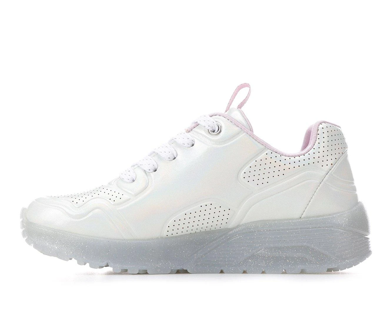 Girls' Skechers Little Kid & Big Kid Uno Ice Prism Luxe Wedge Sneakers 4 Girls' Skechers Little Kid & Big Kid Uno Ice Prism Luxe Wedge Sneakers - Image 4