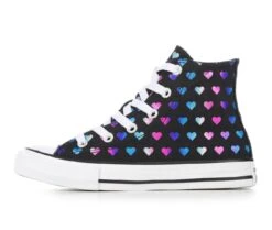 Girls' Converse Little Kid Chuck Taylor All Star Foil Heart Hi Sneakers -Shoe Carnival Sales 3 547